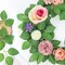 50-Piece Artificial Green Rose Leaves – Bulk Faux Greenery for DIY, Weddings, Birthdays, Bridal Showers, Centerpieces, and Home Décor